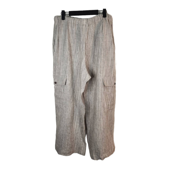 Eskandar Linen lagenlook wide leg pants size 0 6-8 small - Picture 1 of 9